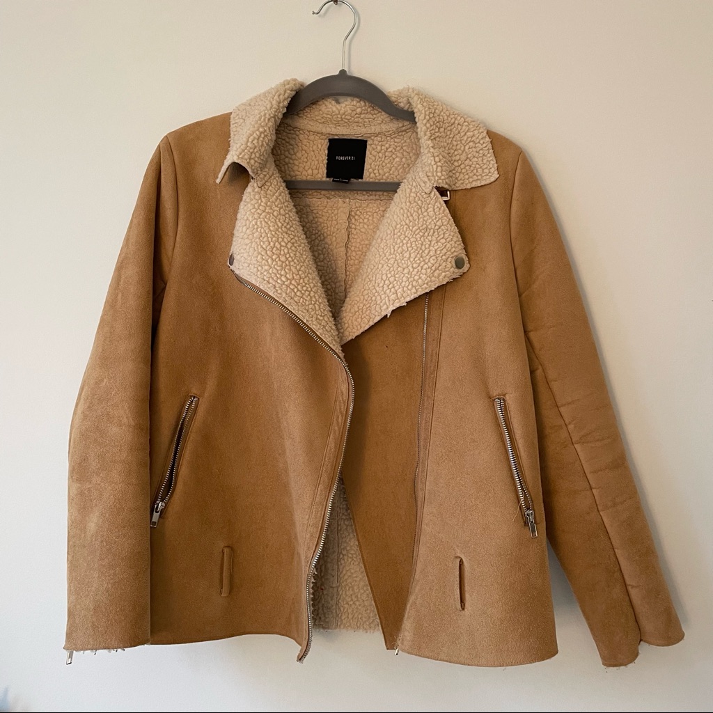 Camel Shearling Jacket